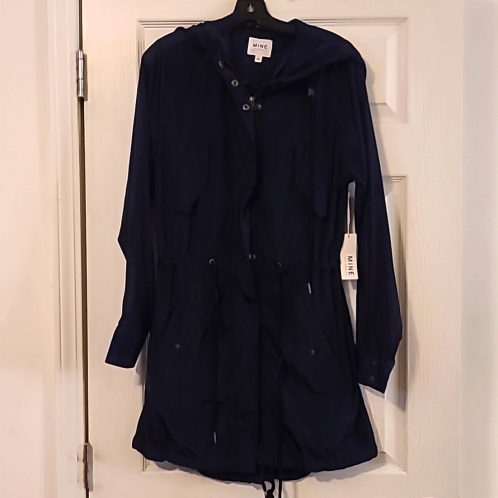 Nwt Size L "Mine" Navy blue Raincoat